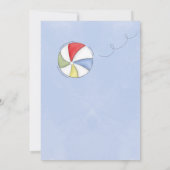 Invitation Balles de plage personnalisées pour fête au bord d (Dos)