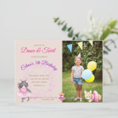 Invitation Ballet Animaux photo Fête d'anniversaire (Debout devant)