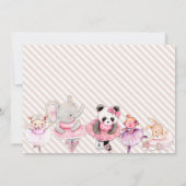 Invitation Ballet Animaux photo Fête d'anniversaire (Dos)