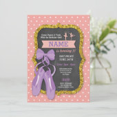 Invitation Ballet Anniversaire Fête Ballerina Parties scintil (Debout devant)