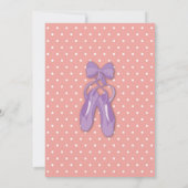 Invitation Ballet Anniversaire Fête Ballerina Parties scintil (Dos)