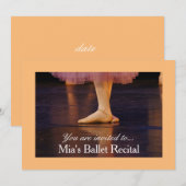 Invitation Ballet Considérant concert ballerine rose (Devant / Derrière)