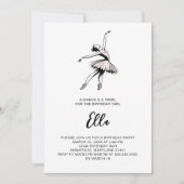 Invitation Ballet Dance et Twirl, Ballerina Dancer Anniversai (Devant)