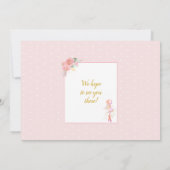 Invitation Ballet Dancer Elégant rose Anniversaire Photo (Dos)