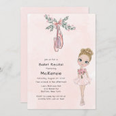 Invitation Ballet de filles roses rousses Considérant (Devant / Derrière)