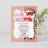 Invitation Ballet & ferme Joint garçon fille Anniversaire Che (Debout devant)