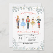 Invitation Ballet Parties scintillant Argent Anniversaire Inv (Devant)
