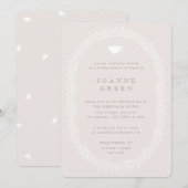 Invitation Ballet Pink Thé de l'après-midi Mariée/Wedding sho (Devant / Derrière)