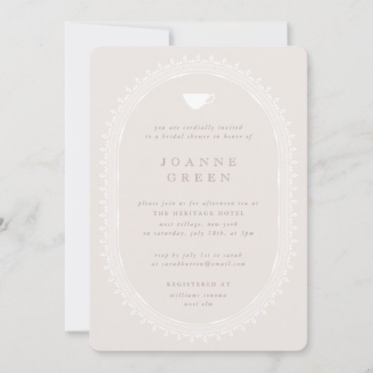 Invitation Ballet Pink Thé de l'après-midi Mariée/Wedding sho (Devant)