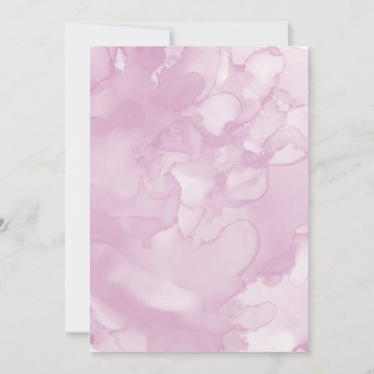 Invitation Ballet rose fête d'anniversaire (Dos)