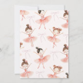 Invitation Ballet Rose Girls Tutu Ballerina 2e anniversaire (Dos)