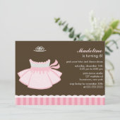 Invitation Ballet rose Princesse Filles Anniversaire (Debout devant)