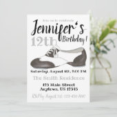 Invitation Ballet Slipper Danse Chaussure Anniversaire Fête C (Debout devant)