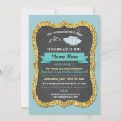 Invitation Ballet Tiara Tutu Parties scintillant Turquoise In (Devant)