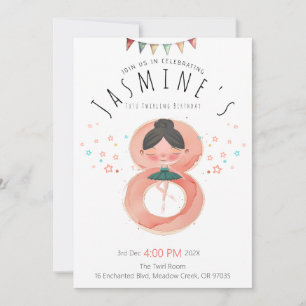 Invitation Ballet Whimsical 8th Birthday Girl