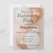 Invitation Balloirs rose et blanc Bachelorette (Devant)
