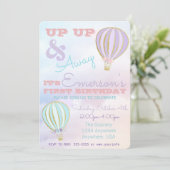 Invitation Ballon à air chaud, anniversaire de naissance (Debout devant)