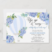 Invitation Ballon à air chaud vers le haut et vers le bas bab (Devant)