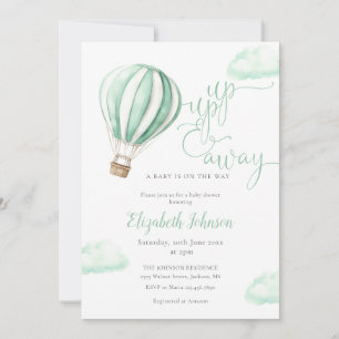 Invitation Ballon à air chaudTout dans un Baby shower neutre