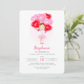 Invitation Ballon Anniversaire Chérie (Debout devant)