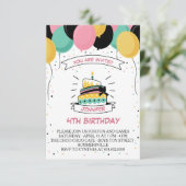 INVITATION BALLON CAKE CANDLE KID'S BANTHDAY PARTY (Debout devant)