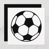 Invitation ballon de football (Devant / Derrière)