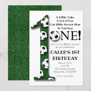 Invitation Ballon de Football 1 UN 1er Anniversaire