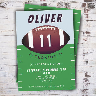Invitation Ballon de football américain Sports Garçon Anniver