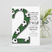 Invitation Ballon de Football TWO 2 2ème Anniversaire (Debout devant)
