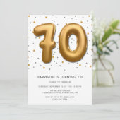 Invitation Ballon d'huile d'or moderne 70e anniversaire (Debout devant)