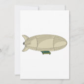 Invitation Ballon Dirigeable Rétro Sci-Fi Zeppelin (Devant)