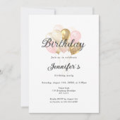 Invitation Ballon élégant et moderne (Devant)