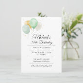 Invitation ballon en aquarelle (Debout devant)