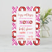 Invitation Ballon en feuille XOXO Câlins et bisous pour Mme (Debout devant)