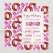 Invitation Ballon en feuille XOXO Câlins et bisous pour Mme (Devant / Derrière)