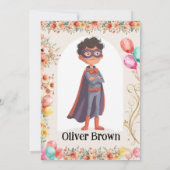Invitation Ballon Fleur Anniversaire (Dos)