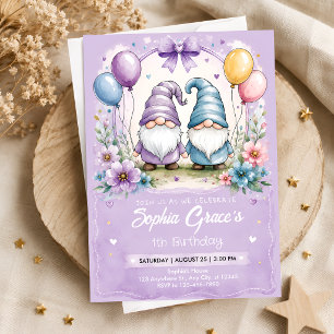 Invitation Ballon Floral Anniversaire Premier Nom Personnalis