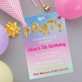 Invitation ballon or personnalisable pour une fête