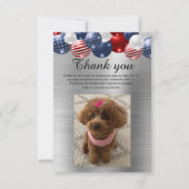 INVITATION BALLON PATRITIQUE ARGENTÉ MERCI  (Devant)