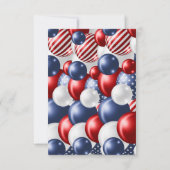 INVITATION BALLON PATRITIQUE ARGENTÉ MERCI  (Dos)