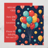 Invitation Ballon Personnalisé (Devant / Derrière)