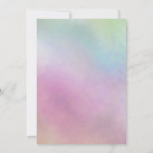 Invitation Ballon rose cool holographique néon doux 16 (Dos)