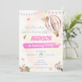 Invitation Ballons à air chaud 1ère aquarelle Anniversaire RS (Debout devant)