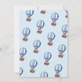 Invitation Ballons à air chaud Bear Boy 1er anniversaire (Dos)