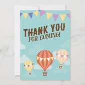 Invitation Ballons à air chaud personnalisable Anniversaire. (Dos)