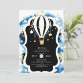 Invitation Ballons à air chaud pour enfants magique Anniversa (Debout devant)