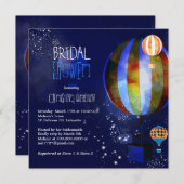 Invitation Ballons à air chaud Starry Fête des mariées du soi (Devant / Derrière)