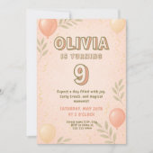 Invitation Ballons à fleurs magiques Anniversaire Carnaval (Devant)