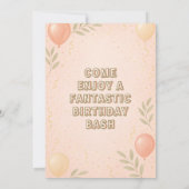 Invitation Ballons à fleurs magiques Anniversaire Carnaval (Dos)