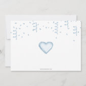 Invitation Ballons à huile bleue Confetti Baby shower garçon (Dos)